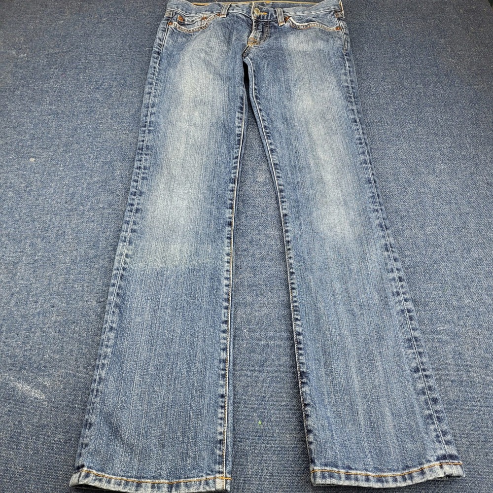 Vtg Lucky Brand Dungarees Gene Montesano Blue Straight Leg Jean Sz 4/27 USA Made